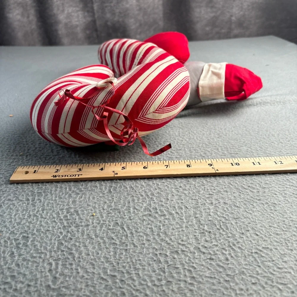 Vintage Christmas Mouse Hugging Candy Cane Plush Wall Hanging Decor 21